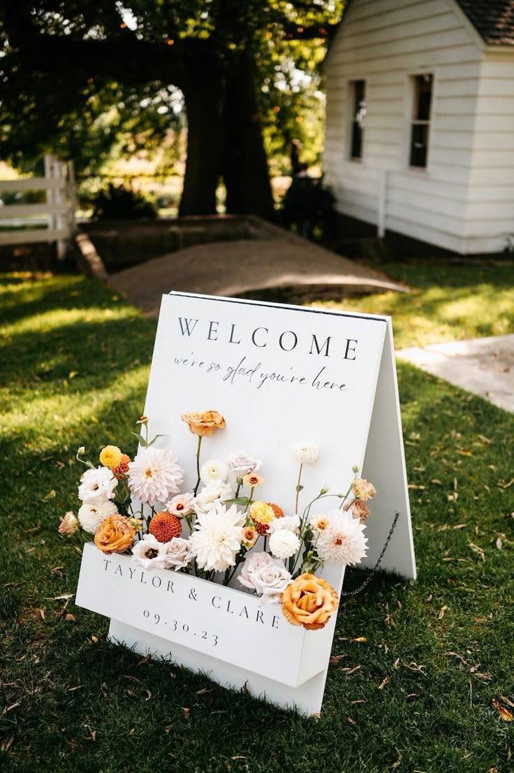 Flower Box Welcome Signage