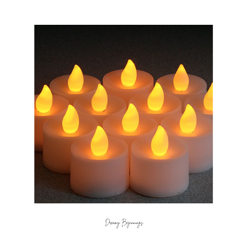 LED White Plastic Candles