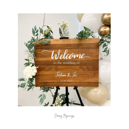 Wooden Welcome Signage